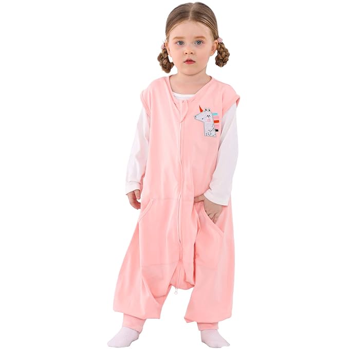 WONDAY Toddler Sleep Sack with Feet, 0.5 Tog Sleeping Sacks by WONDAY