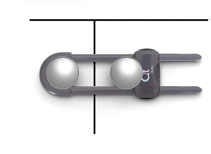 Baby Proofing Cabinet Locks | Adjustable U Shaped Baby Safety Latches - Image 3