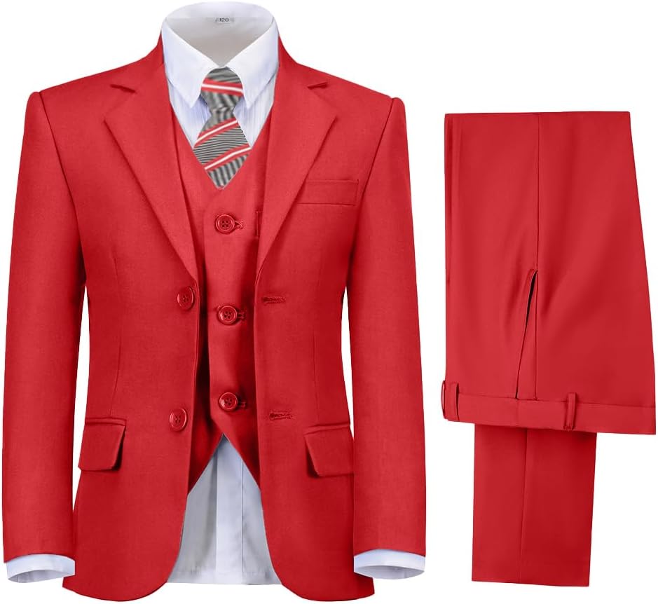 Boys' Formal Suit Set Slim Fit Kids Formal Suits Toddler Tuxedo Wedding Prom - Image 2