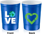 16 oz. Party Cup Earth Day 'Love' Planet Recycle Design - Image 2