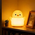 Penguin Nursery Night Light, LED Squishy Silicone Lamp, 2 Levels Dimmable by QonSaSiao