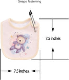 Maiwa 6 Pack Waterproof Cotton Baby Bibs - Image 3