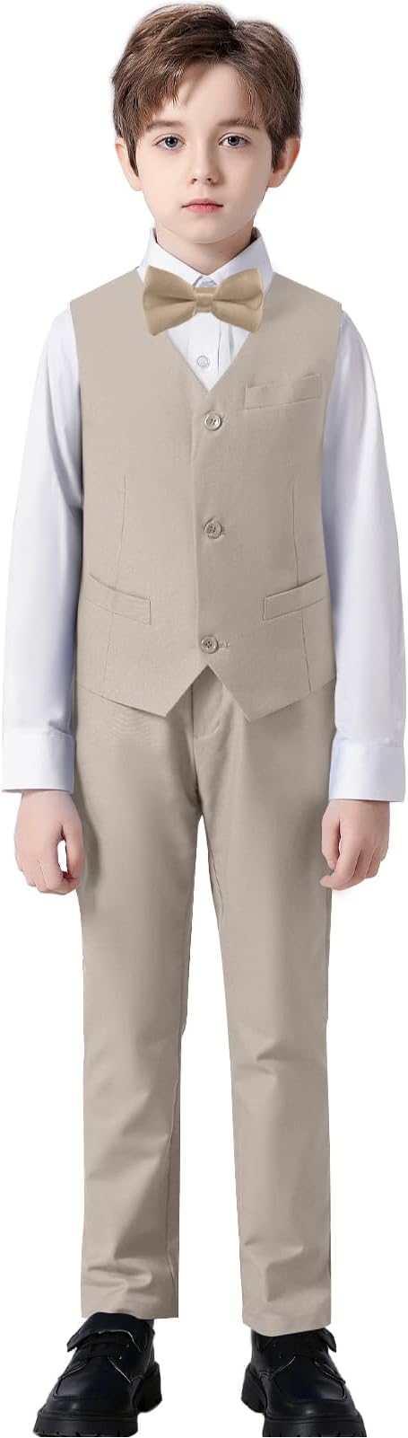 Boys' Suits Formal Slim Fit Tuxedo Boys Vest and Pants Set - Image 2