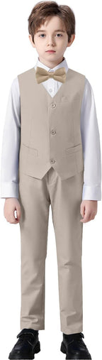 Boys' Suits Formal Slim Fit Tuxedo Boys Vest and Pants Set - Image 2
