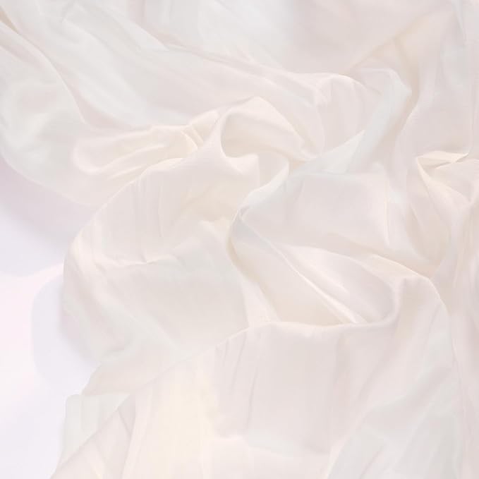 Socomi Ivory White Table Runner Spring Easter Cheesecloth Table Runner 170 inch - Image 2