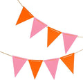 Orange and Pink Pennant Banner by CC+wonderland+zone