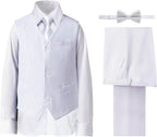 Boys' Suits Formal Slim Fit Tuxedo Boys Vest and Pants Set by DHTS