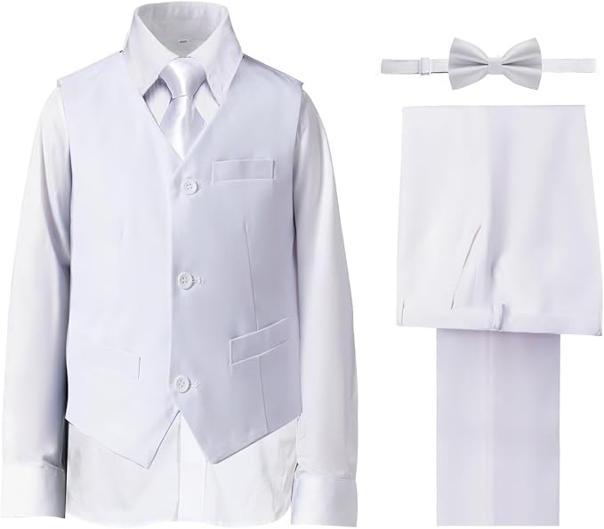 Boys' Suits Formal Slim Fit Tuxedo Boys Vest and Pants Set by DHTS