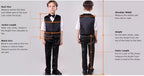 Boys Suit 4 Piece Slim Fit Kids Tuxedo Suit Formal Wedding Outfit Blazer Vest - Image 6
