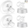 2 Packs 21mm Flange Set, Updated Soft Rim Shield and Wide Mouth Base Connector by IVARONAL