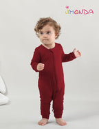 Jimonda Baby Footless Pajamas, Two Zip Closure Long Sleeve Romper, Infant - Image 4