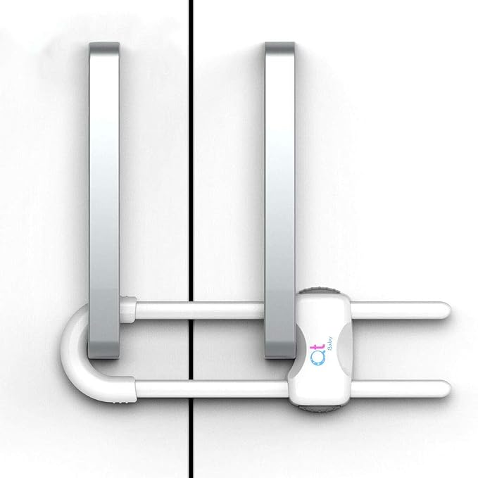 Baby Proofing Cabinet Locks | Adjustable U Shaped Baby Safety Latches - Image 2