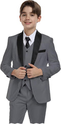 Boys Suit for Toddler Tuxedo Kids Formal Suits Set 5 Pieces Wedding Outfit by SHINFAN