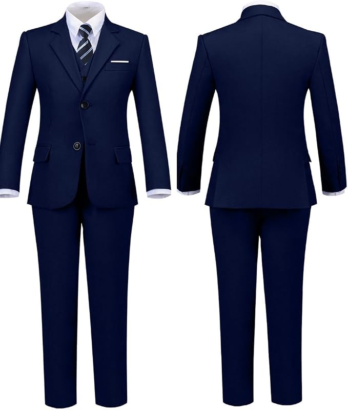 Boys' Formal Suit Set Adjustable Waist Suits - Image 4
