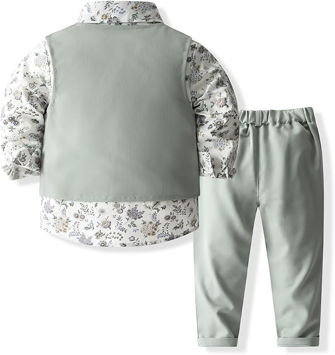 ARTMINE Toddler Boy Clothes Suit Gentleman Wedding Outfits, Formal Dress - Image 2