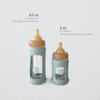 HEVEA Plastic-Free Wide Neck Glass Baby Bottle - Image 6