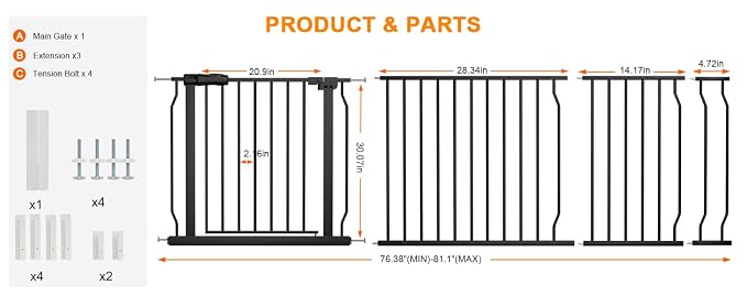 Extra Wide Baby Gate Extra Wide Extra Tall Dog Gates - Image 2