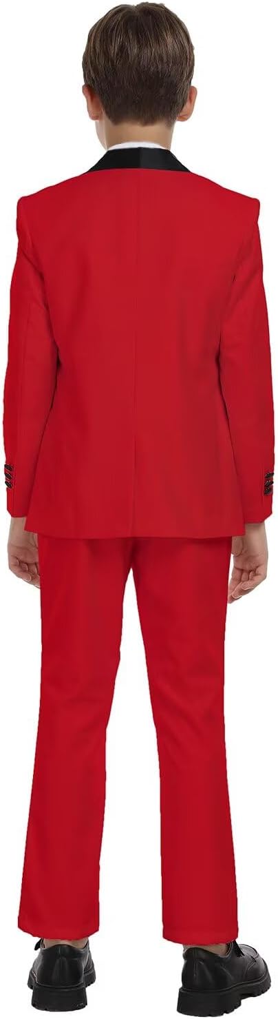 Boys Suit for Toddler Tuxedo Kids Formal Suits Set 5 Pieces Wedding Outfit - Image 4