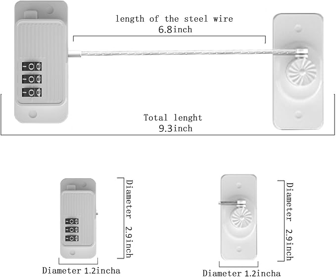 Heavy Duty Combination Refrigerator Lock - Image 7