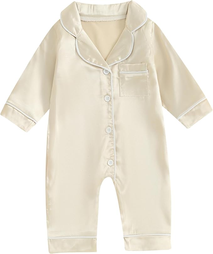 MAINESAKA Newborn Baby Girl Boy One Piece Pajama Romper Sleep Jumpsuit Silk by MAINESAKA