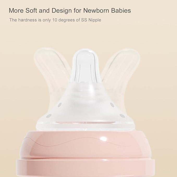 Gulicola Natural PP Baby Breastfeeding Bottles, Medium Flow Nipples, 3 Months + - Image 5