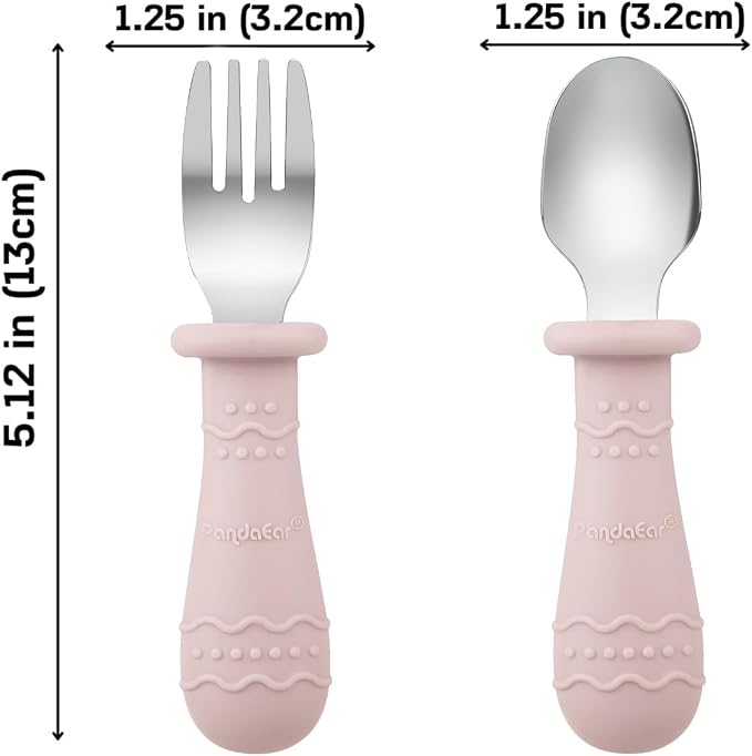 PandaEar 6 Pack Toddler Plates and Utensils Set, 2 Pack Silicone Baby Plates - Image 6