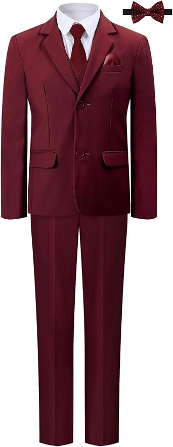 A&J DESIGN Boys 7-Piece Formal Suit Ring Bearer Outfit by AJDESIGN