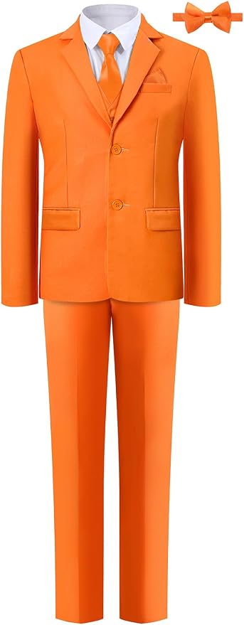 A&J DESIGN Boys 7-Piece Formal Suit Ring Bearer Outfit by AJDESIGN