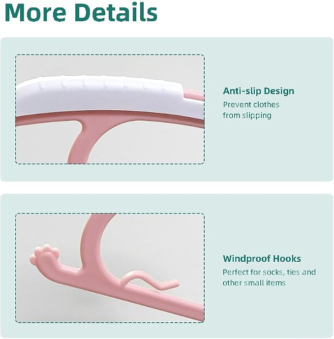 24 Pack Adjustable Baby Clothes Hangers - Image 5