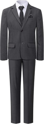 A&J DESIGN Boys 7-Piece Formal Suit Ring Bearer Outfit by AJDESIGN