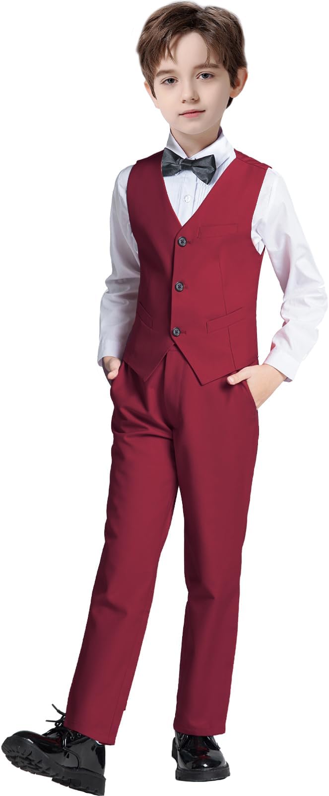Boys' Suits Formal Slim Fit Tuxedo Boys Vest and Pants Set - Image 2