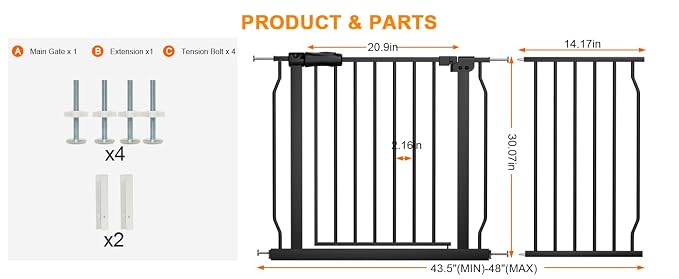 Extra Wide Baby Gate Extra Wide Extra Tall Dog Gates - Image 2