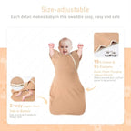 Premium Soft Cotton Swaddle Blanket Sleep Sack Arms Up Design 2 Packs 3-6 Months - Image 5