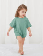 Jimonda Baby Bubble Romper Boy Girl Solid Color T-Shirt Outfits Short Sleeve - Image 4