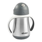 BEABA Stainless Steel Straw Sippy Cup, Insulated Toddler Cups Spill Proof - Image 2