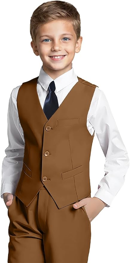 Boys' Formal Suit Set Slim Fit Kids Formal Suits Toddler Tuxedo Wedding Prom by Tiefony
