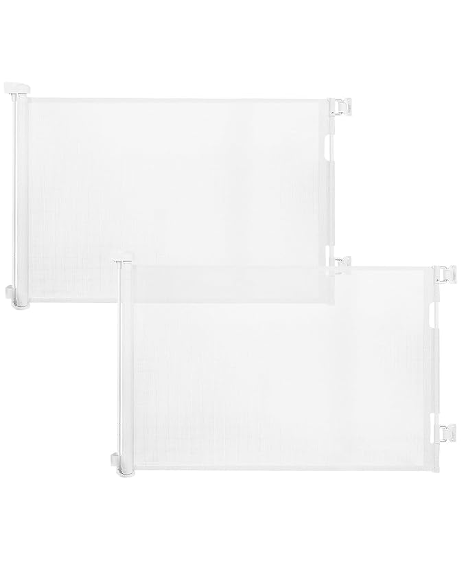 Retractable Baby Gate for Doorways and Stairs, Mesh Safety Gate for Pet by Veraste