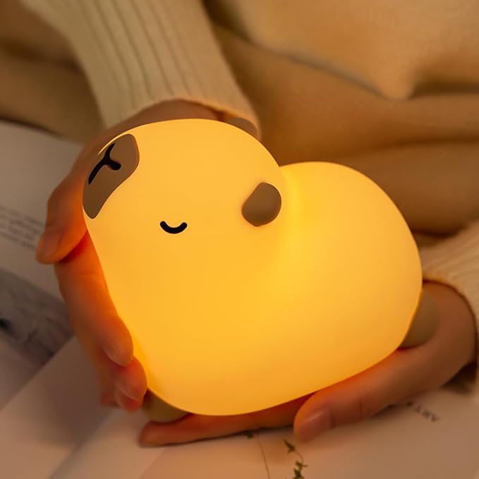 Cute Capybara Night Light, LED Capybara Lamp Rechargeable Touch Bedside Lamp by Unknown