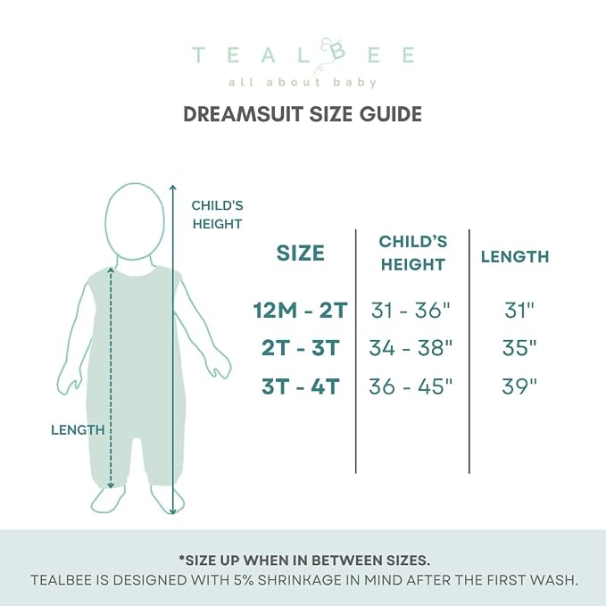 Tealbee Dreamsuit Toddler Sleep Sack - Image 8