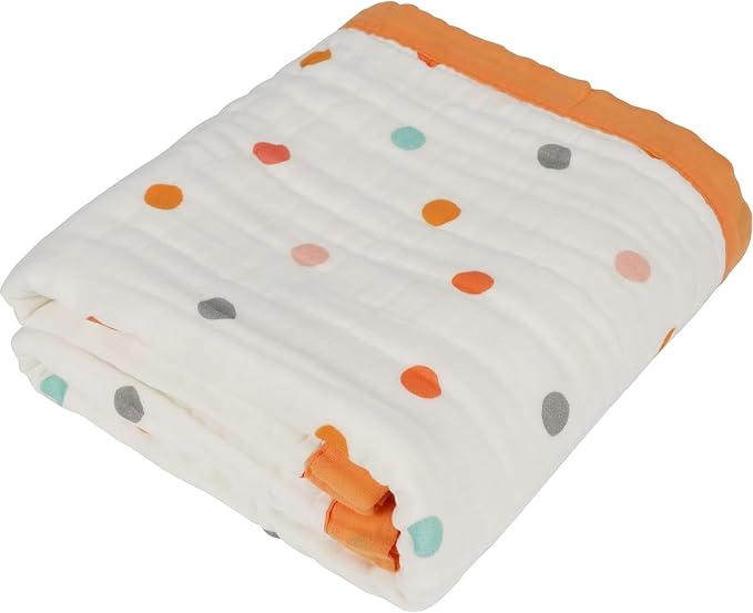 Organic Cotton Muslin Baby Blanket by Natchiketa
