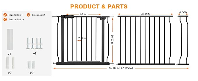 Walk Through Baby Gates Extra Wide - Image 2