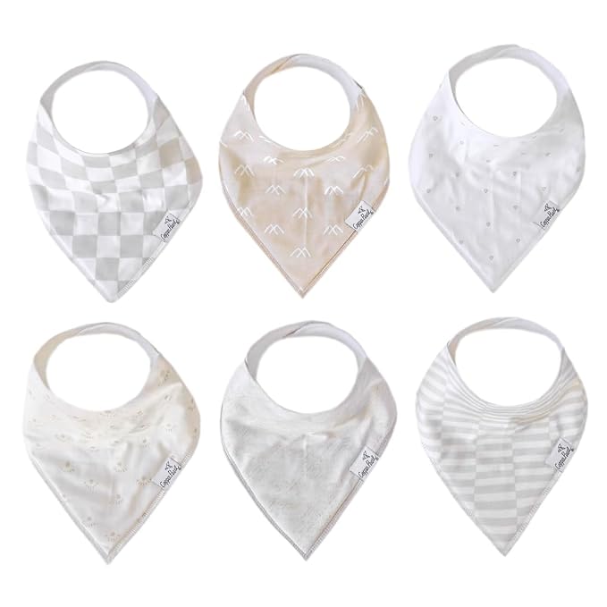 Copper Pearl 6 Pack Soft Cotton Baby Bibs by CopperPearl