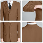 JPF Boy's Formal Suit Set Slim Fit Kids Tuxedo Suits - Image 5