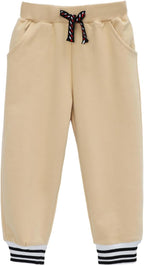 HILEELANG Toddler Boys Cotton Jogger Sweatpants 3 Pack, Soft Adjust Elastic - Image 4
