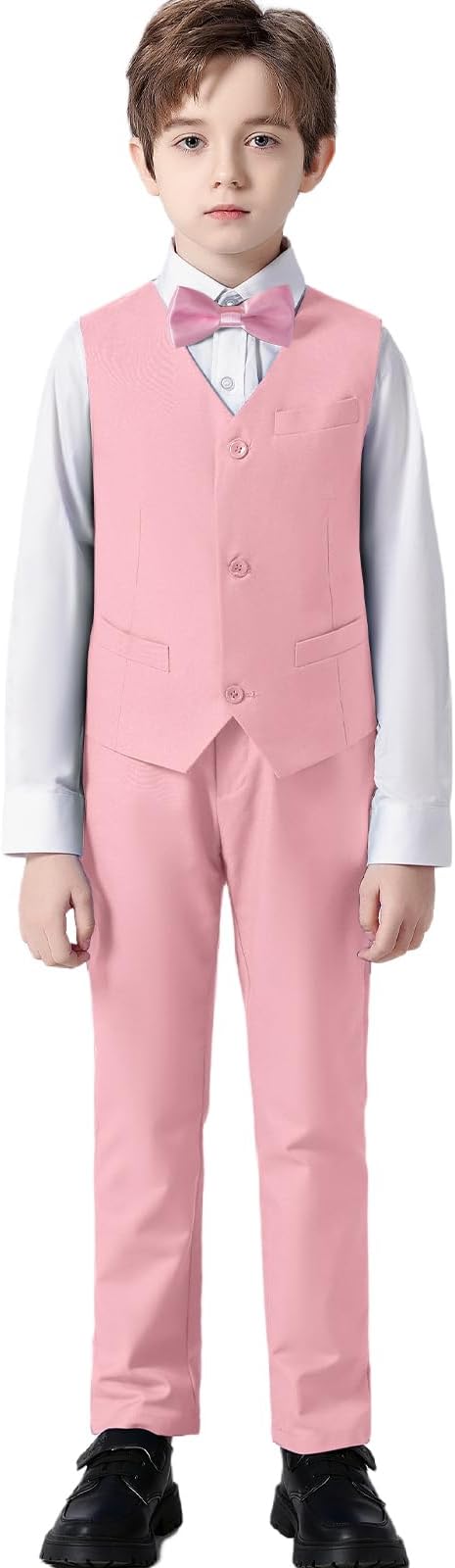 Boys' Suits Formal Slim Fit Tuxedo Boys Vest and Pants Set - Image 2