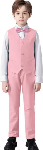 Boys' Suits Formal Slim Fit Tuxedo Boys Vest and Pants Set - Image 2