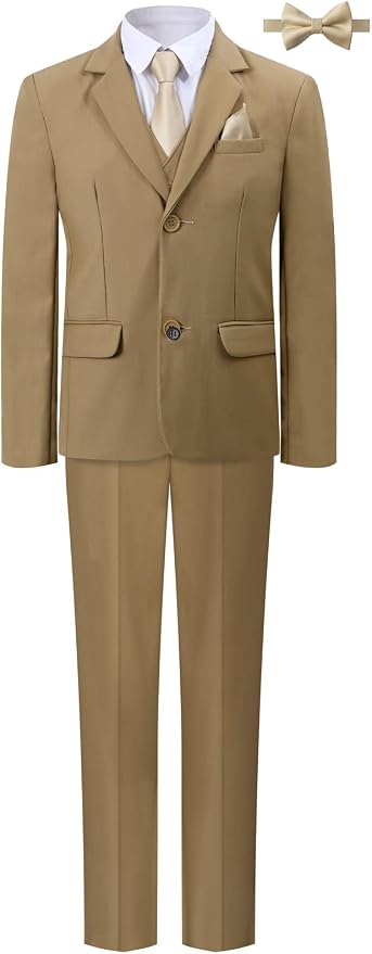A&J DESIGN Boys 7-Piece Formal Suit Ring Bearer Outfit by AJDESIGN