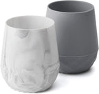 SAMiGO Silicone Baby Cups for 6-12 Months, Tiny Open Cups for Training and by SAMiGO