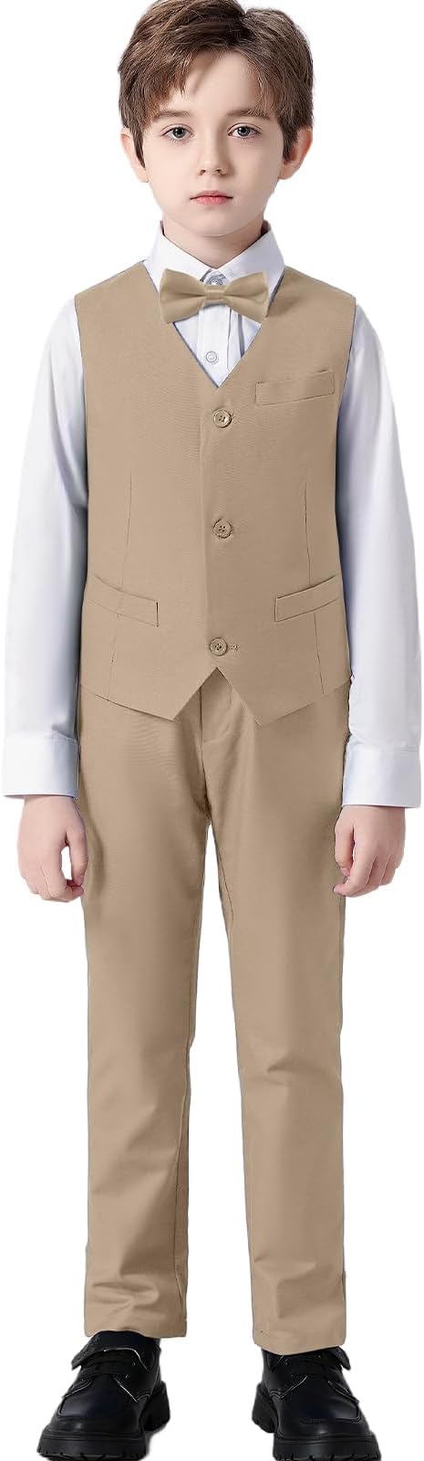 Boys' Suits Formal Slim Fit Tuxedo Boys Vest and Pants Set - Image 2