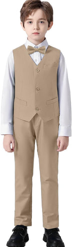 Boys' Suits Formal Slim Fit Tuxedo Boys Vest and Pants Set - Image 2